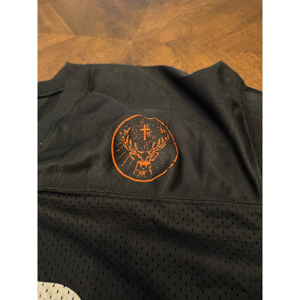 Jagermeister Promo Football Jersey Black Orange Mesh Number 56 Mens XL - Picture 8 of 8